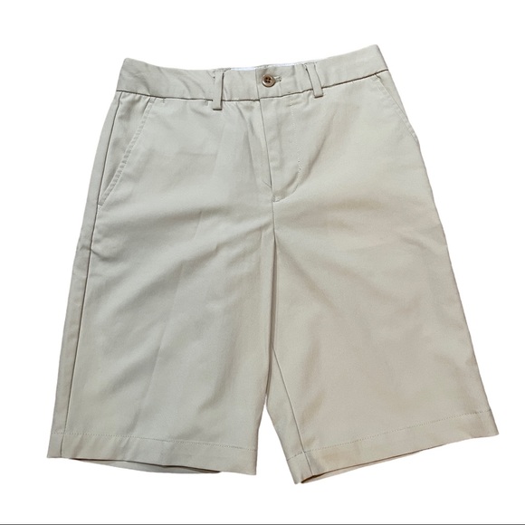 Ralph Lauren Polo Boys Performance Chino Golf Shorts Size 10 Beige WORN 2-3x EUC